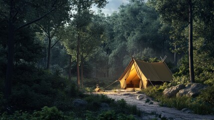 Campsite in a Forest