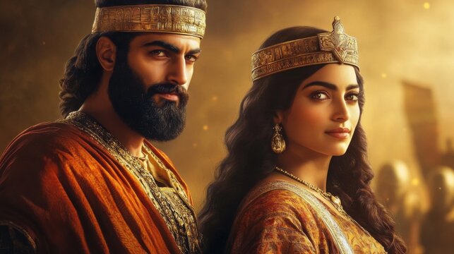 Captivating Scene of Solomon with the Queen of Sheba