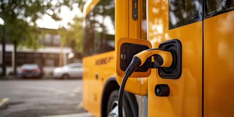 Eco-Friendly School Bus Charging Station Concept 