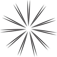 Black fireworks with smooth lines