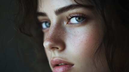 Fototapeta premium Young beautiful woman's portrait