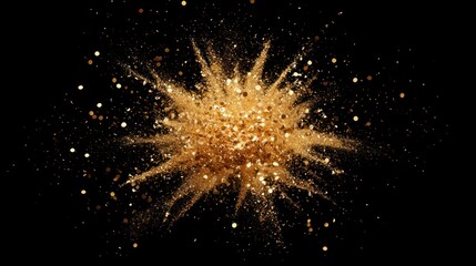 Obraz premium Golden Glitter Explosion: A Luxurious Burst of Shimmer and Sparkle