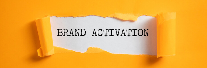 brand activation text on paper