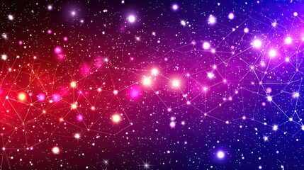 Fototapeta premium Abstract space background, cosmic network, digital art, possible use graphic design
