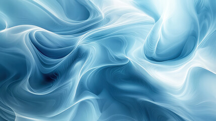 Obraz premium A gentle blend of soft blue hues creates flowing patterns, evoking tranquility and a sense of peaceful movement