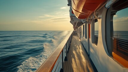 Ocean View from Cruise Ship Deck
