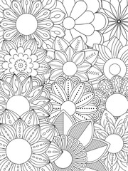 PrintFlowers Coloring Pages For Adules