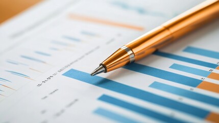 Pen on a Financial Graph
