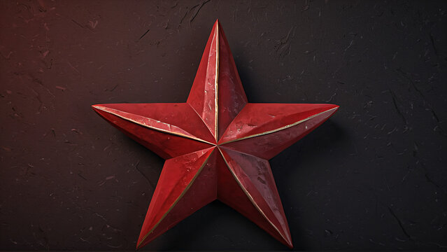 red star on a dark background