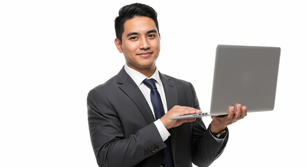 Businessman Working on Laptop
