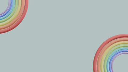abstract background with rainbow, 3d render