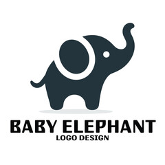 Baby Elephant Vector Logo Design © T-Vectors