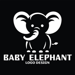 Baby Elephant Vector Logo Design © T-Vectors
