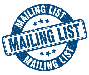 Fototapeta premium mailing list stamp. mailing list label. round grunge sign