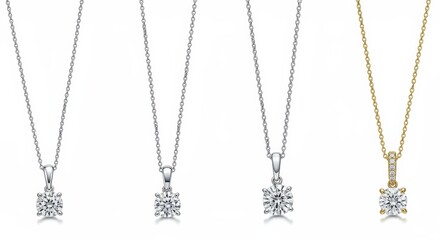 Sparkling diamond necklaces: a timeless elegance in different metal styles