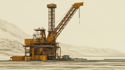 A large industrial structure with an extending angled crane