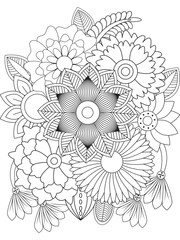 PrintFlowers Coloring Pages For Adules
