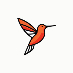 Obraz premium Black Color Hummingbird Silhouette Vector Illustration Solid White Background minimal Vector Hand Drawn Illustration Isolated On Transparent Background