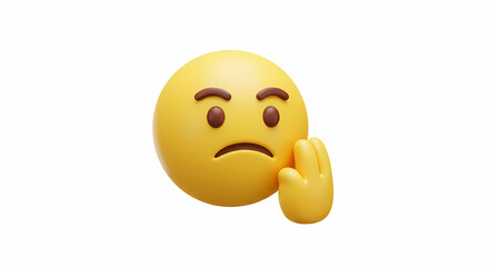 Fototapeta premium Disappointed Emoji Illustration