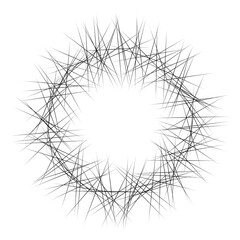 spiky circle on transparent background