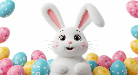 Easter Bunny with Colorful Eggs