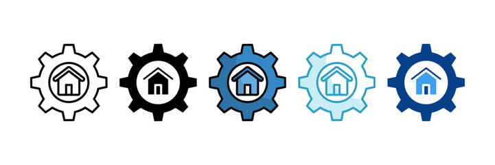Property Management  Icon Set Multiple Style Collection