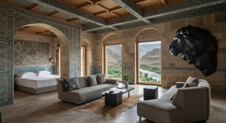 Minimalist Suite in Zagros Mountains Eco-Resort, Iran