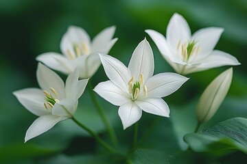Fototapeta premium White flowers blooming in garden
