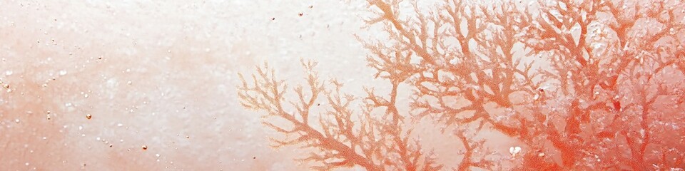 Fototapeta premium Delicate coral-like patterns in soft pink hues underwater