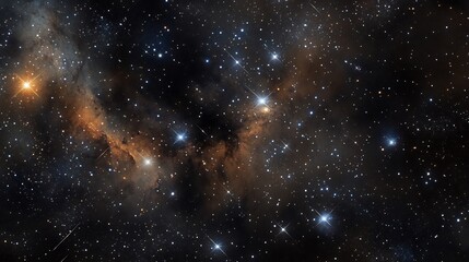 Naklejka premium Cosmic Nebula: A Celestial Tapestry of Stars and Dust