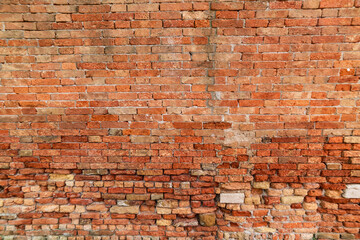 Old brick wall background. Beautiful brick wall.
