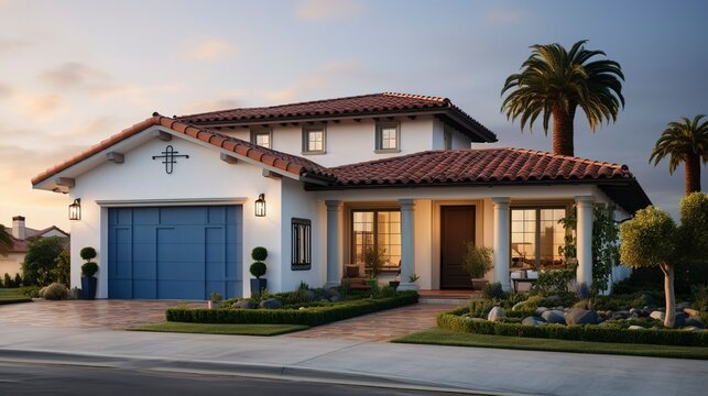 A photo of a home exterior with a freshly painted face