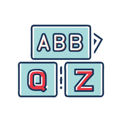 Educational Blocks Illustrating Alphabet Learning  