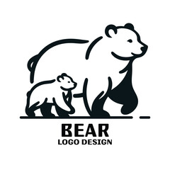 Obraz premium Bear Vector Logo Design