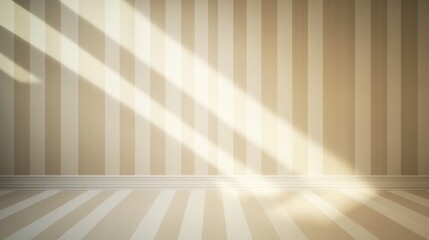 Sunlight streams into a beige room