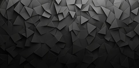 Obraz premium The background features an abstract gray and white design with a rough black chain pattern, set against a geometric mosaic of triangles in gray and white, suitable for business and corporate use
