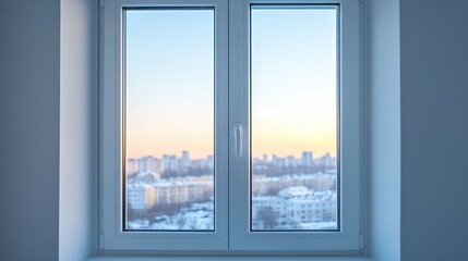 Cityscape View from a Window