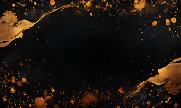 Luxury Black and Gold Grunge Texture. Elegant Background