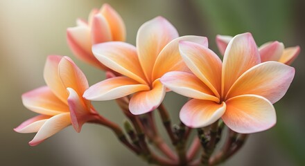Fototapeta premium Nature abstract of flower petals, beige transparent leaves with natural texture as natural background or wallpaper. Macro texture, neutral color aesthetic photo with veins of leaf, botanical design.