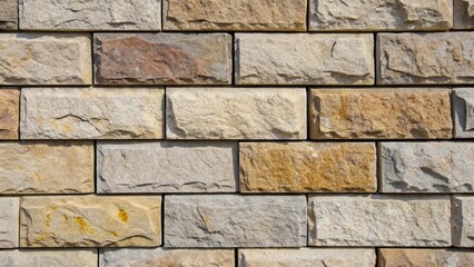 Fototapeta premium Close-Up of a Rustic Stone Brick Wall with Natural Variations