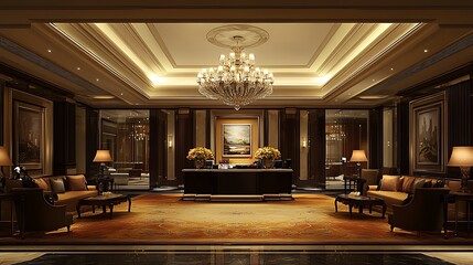 Luxurious lobby with opulent d?cor