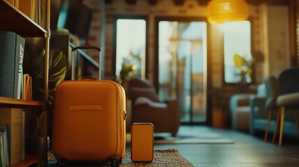 Fototapeta premium Packed Suitcase Ready for a Trip