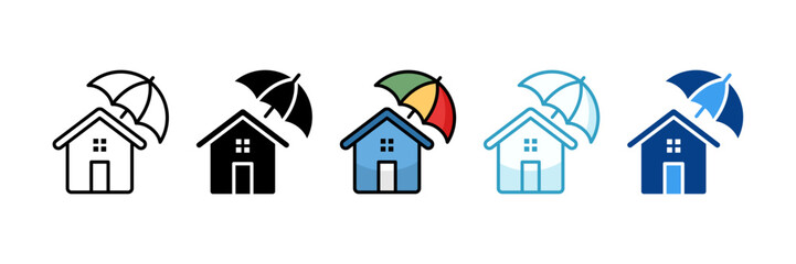 Insurance  Icon Set Multiple Style Collection