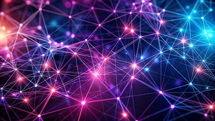 abstract background with glowing stars motion effects