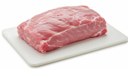 Raw Beef Steak on Cutting Board