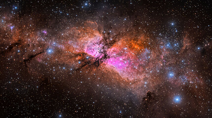 Obraz premium Cosmic Nebula: A Celestial Tapestry of Stars and Gas