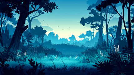 Fototapeta premium Enchanted Forest: A Serene Landscape of Tranquility and Wonder