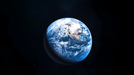 Satellite Image of Earth in Space