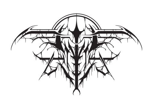 dark tech tattoo icon ornament