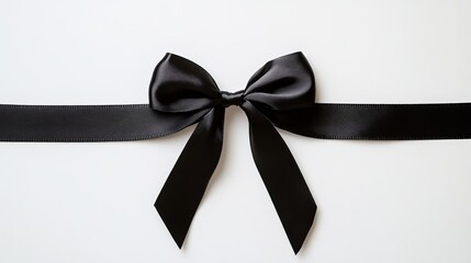 A Black Ribbon Tied into a Simple Yet Symbolic Bow &ndash; Elegance & Meaning